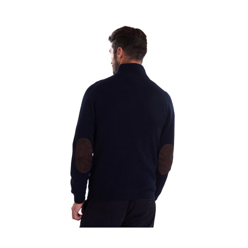 Barbour Cardigan Cardigan Uomo con toppe sui gomiti Blu A24 - BARBOURMKN0731 - NY91 - S - Francavilla Moda